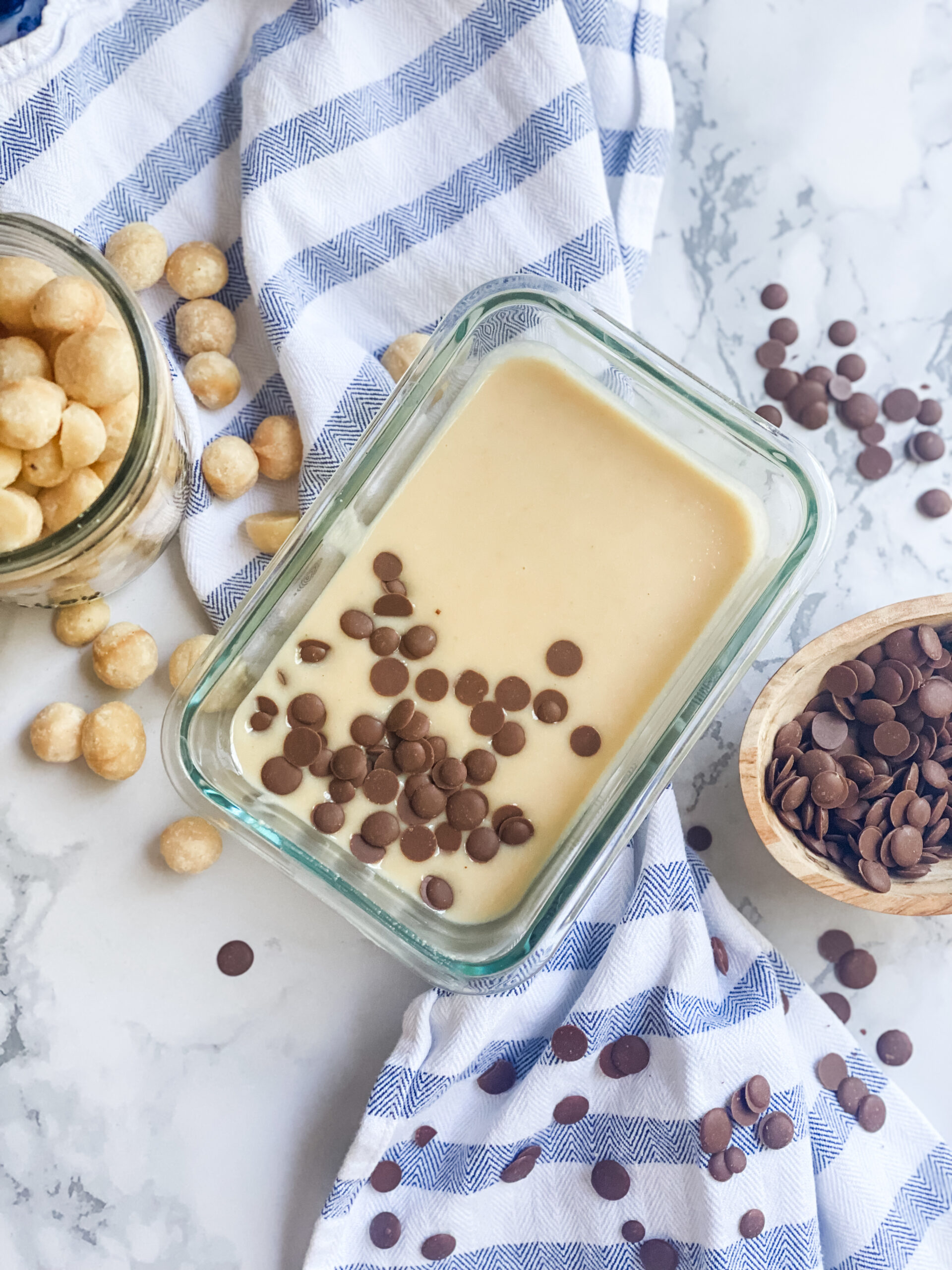 homemade macadamia nut butter with carob chips