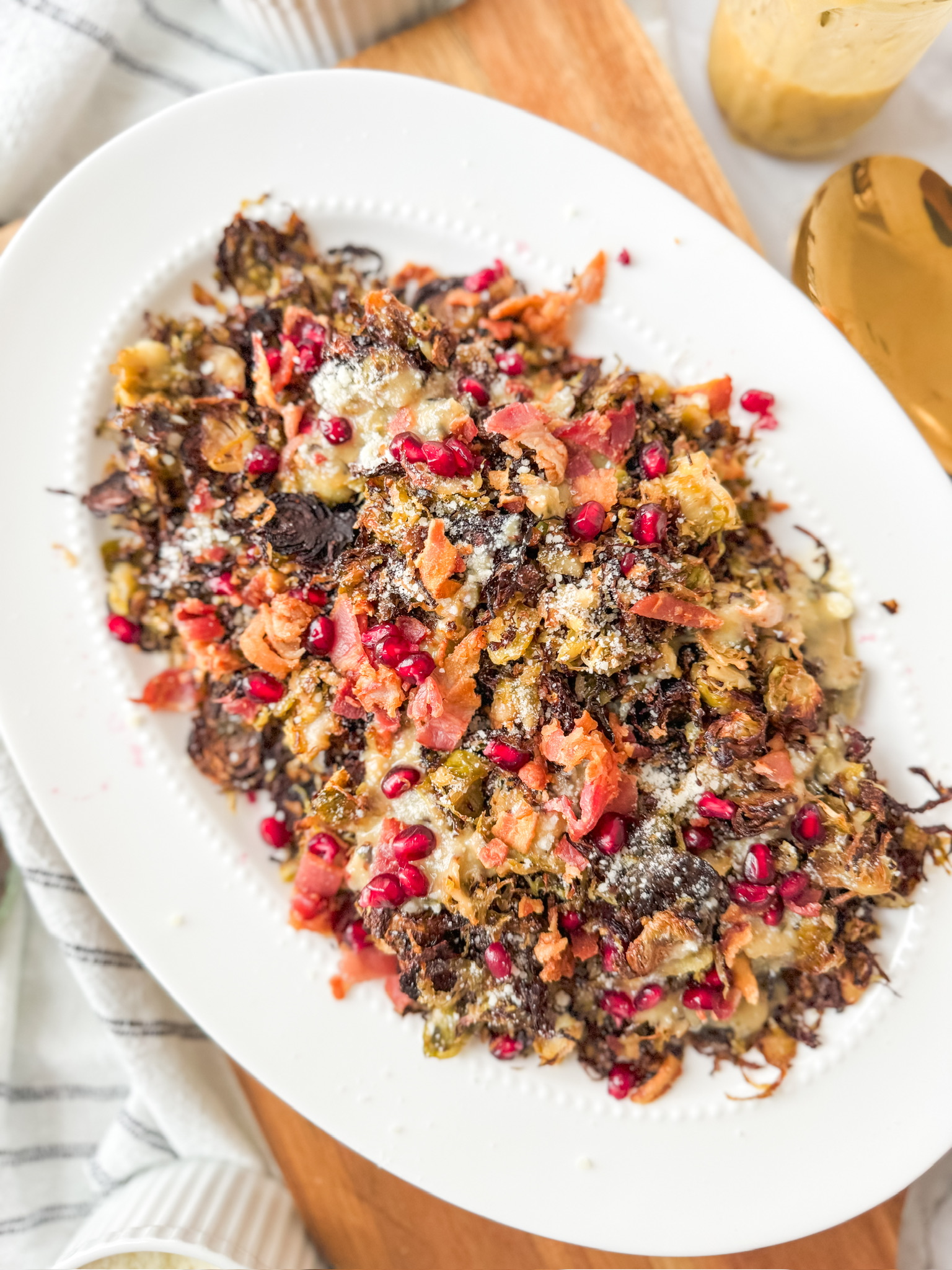 Shredded Brussels Sprouts Recipe with Crispy Bacon