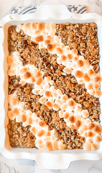Gluten-free Sweet Potato Casserole with Pecan Topping