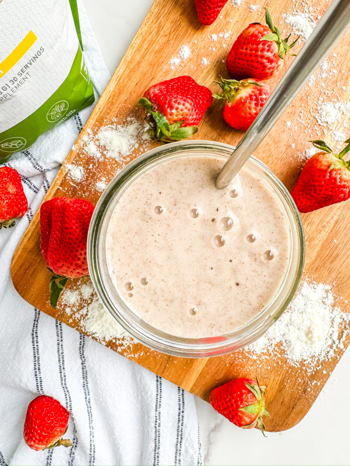 Balancing Milkshakes Hormone-Balancing, High-Protein Strawberry Milkshake Smoothie | Sarah's ...