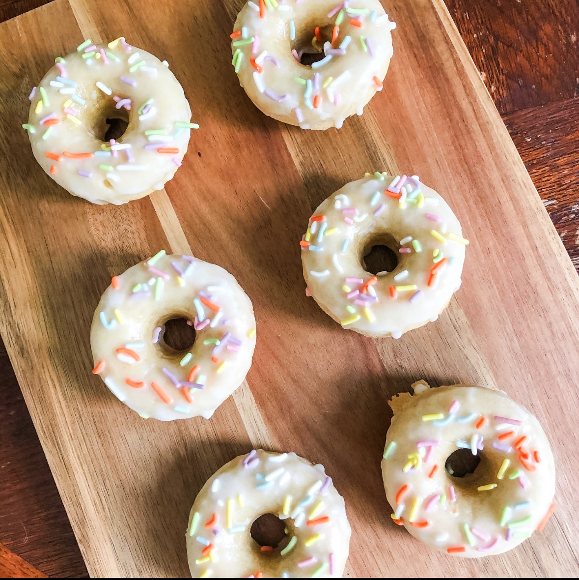 Gluten-Free Baked Vanilla Cake Donuts with Glaze
